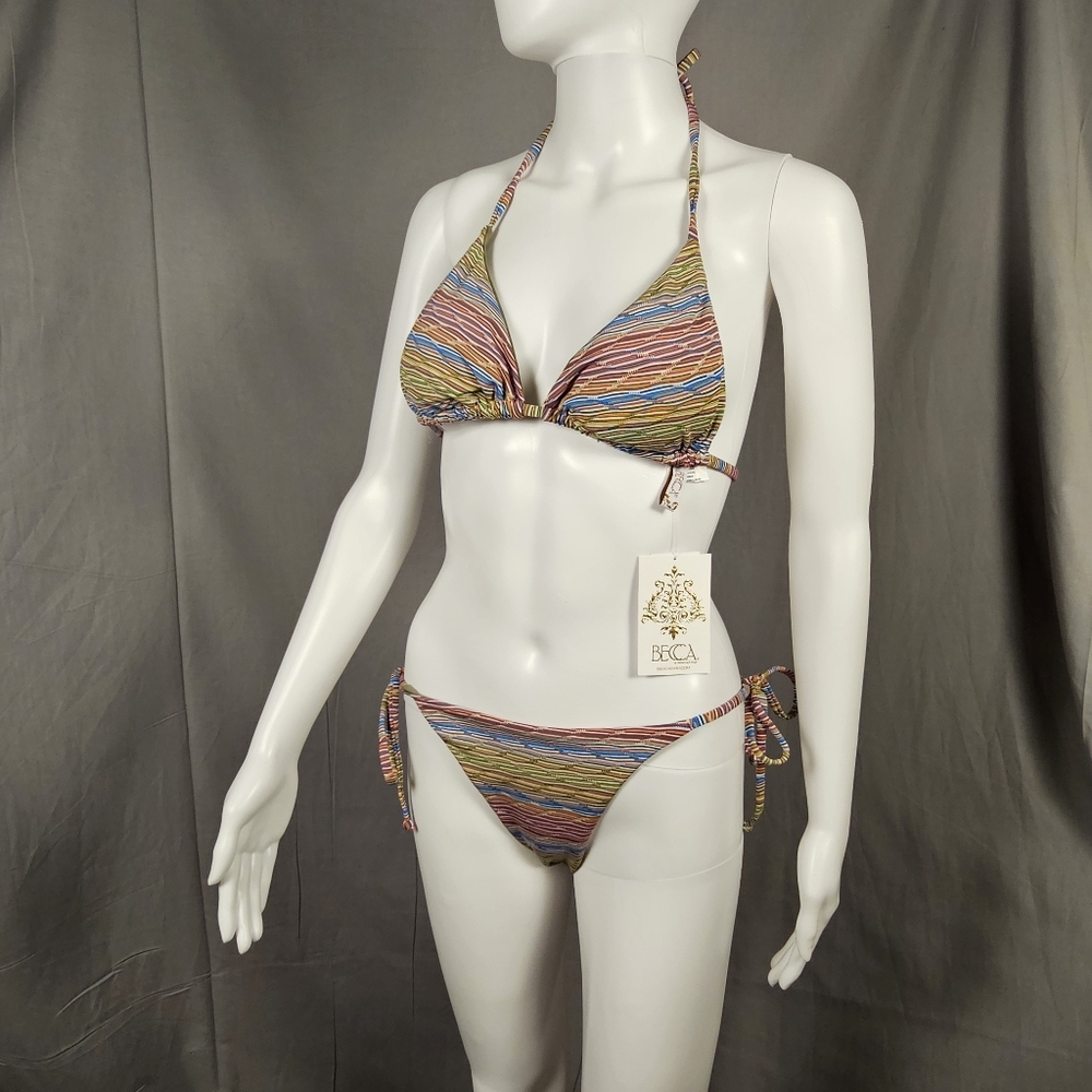 Becca Free Spirit Triangle Top and Tie Side Biniki in size small